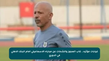 غيابات مؤثرة.. غاب العجوز والشحات عن مباراة الإسماعيلي أمام البنك الأهلي في الدوري